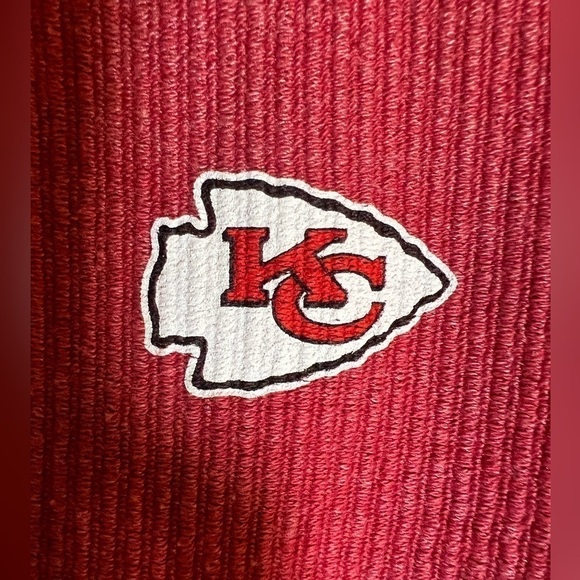 Boxercraft Y2K red ribbed pullover 1/4 zip Kansas City Chiefs comfy sz M relaxed - Picture 4 of 7